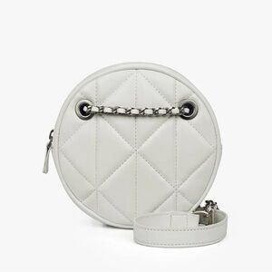 Elegant White Melody Quilted Crossbody Bag